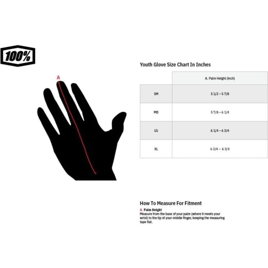 Guantes de Motocross 100% Ridecamp Negros para Adulto