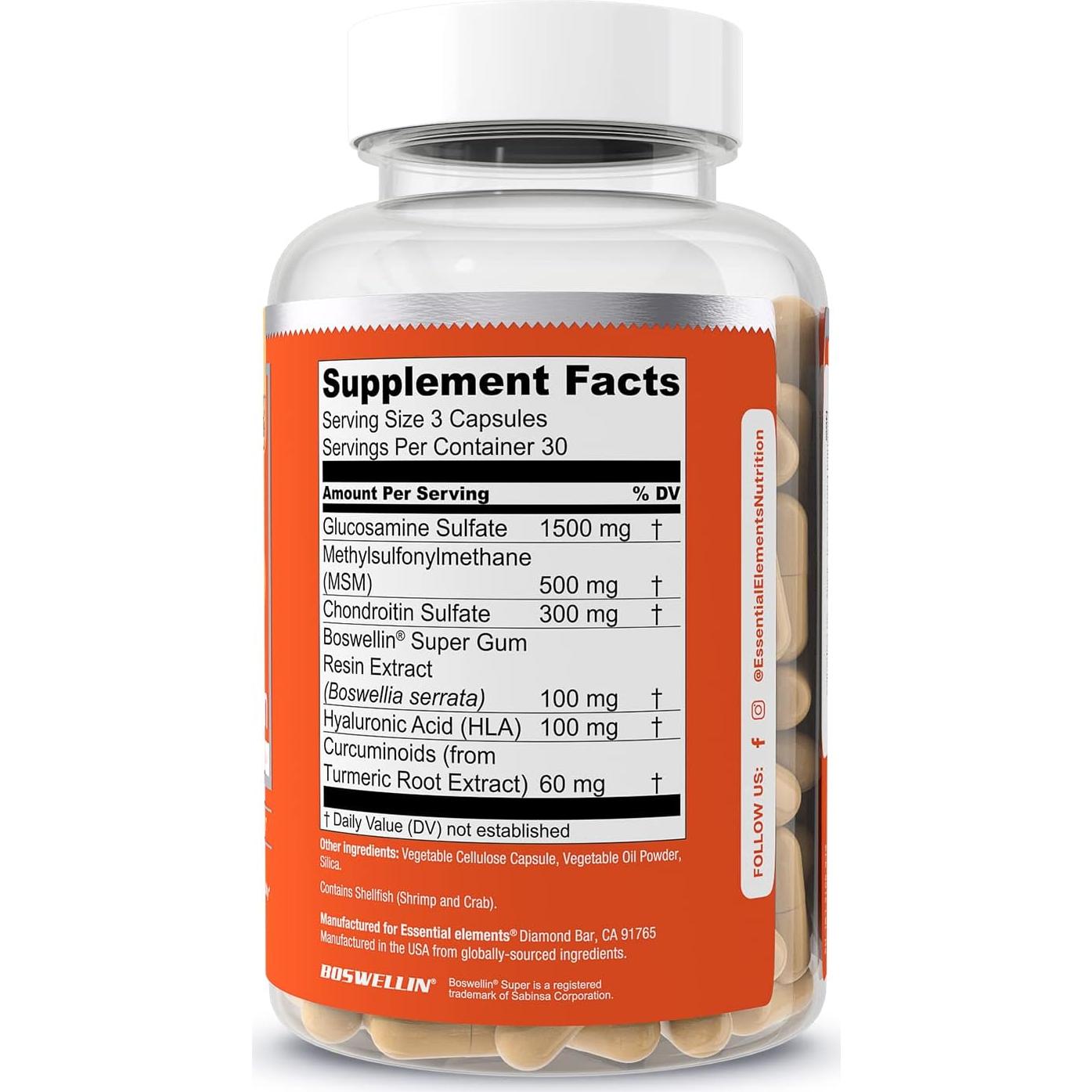 Suplemento Articular Glucosamina Condroitina 180 Cápsulas