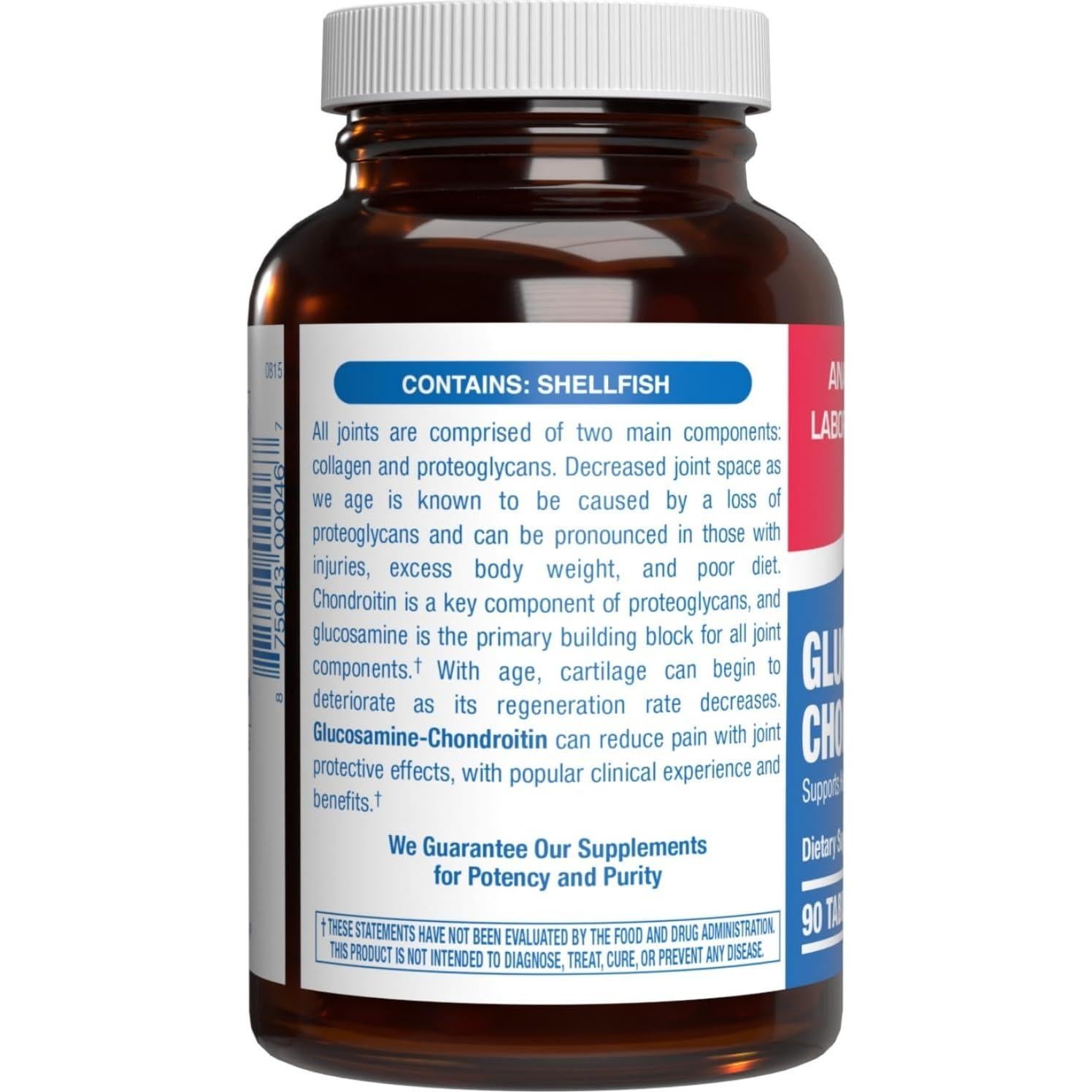 Suplemento de Glucosamina y Condroitina Anabolic Labs 90 Días