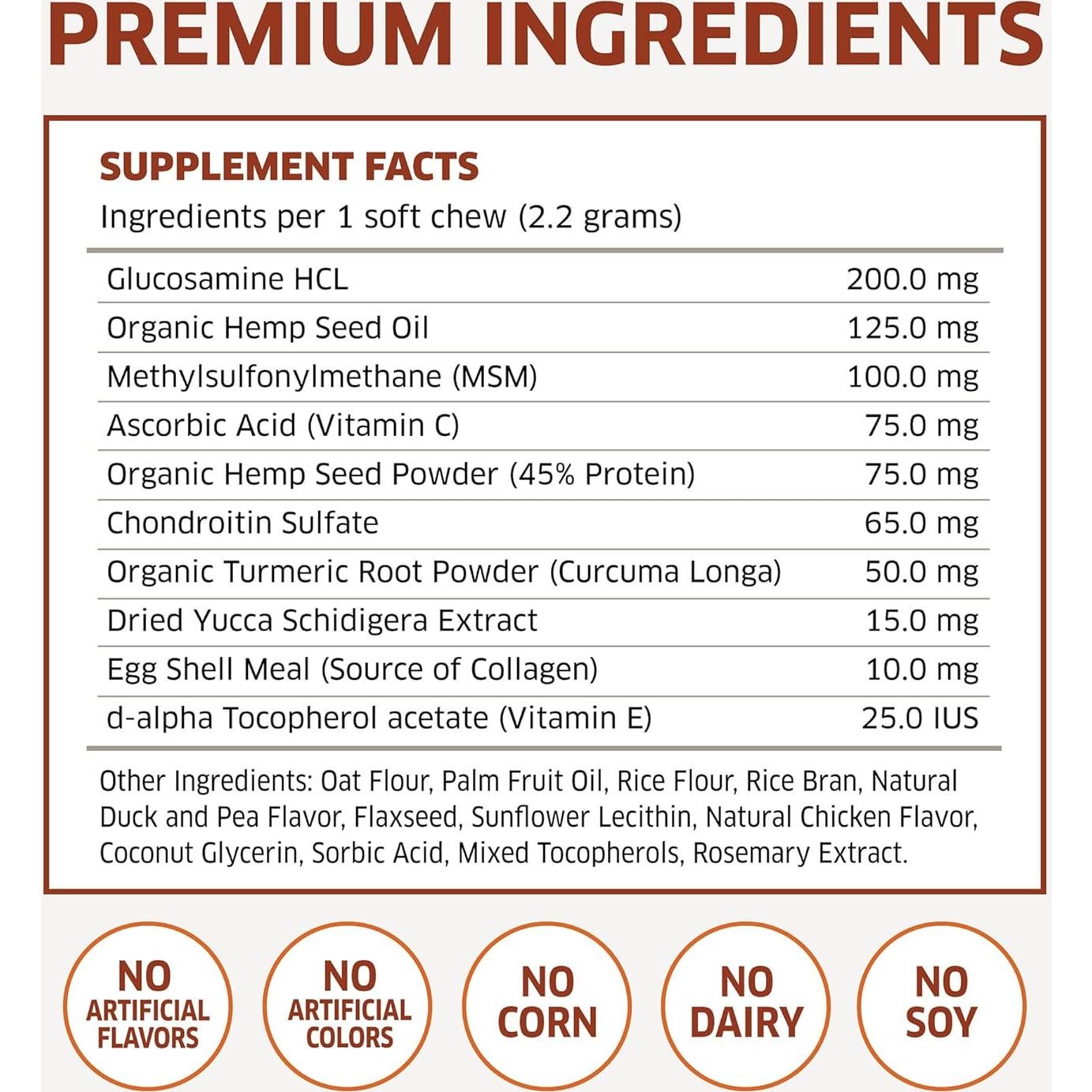 Suplemento de Caderas y Articulaciones para Perros Fur Belly - 120 Golosinas Naturales