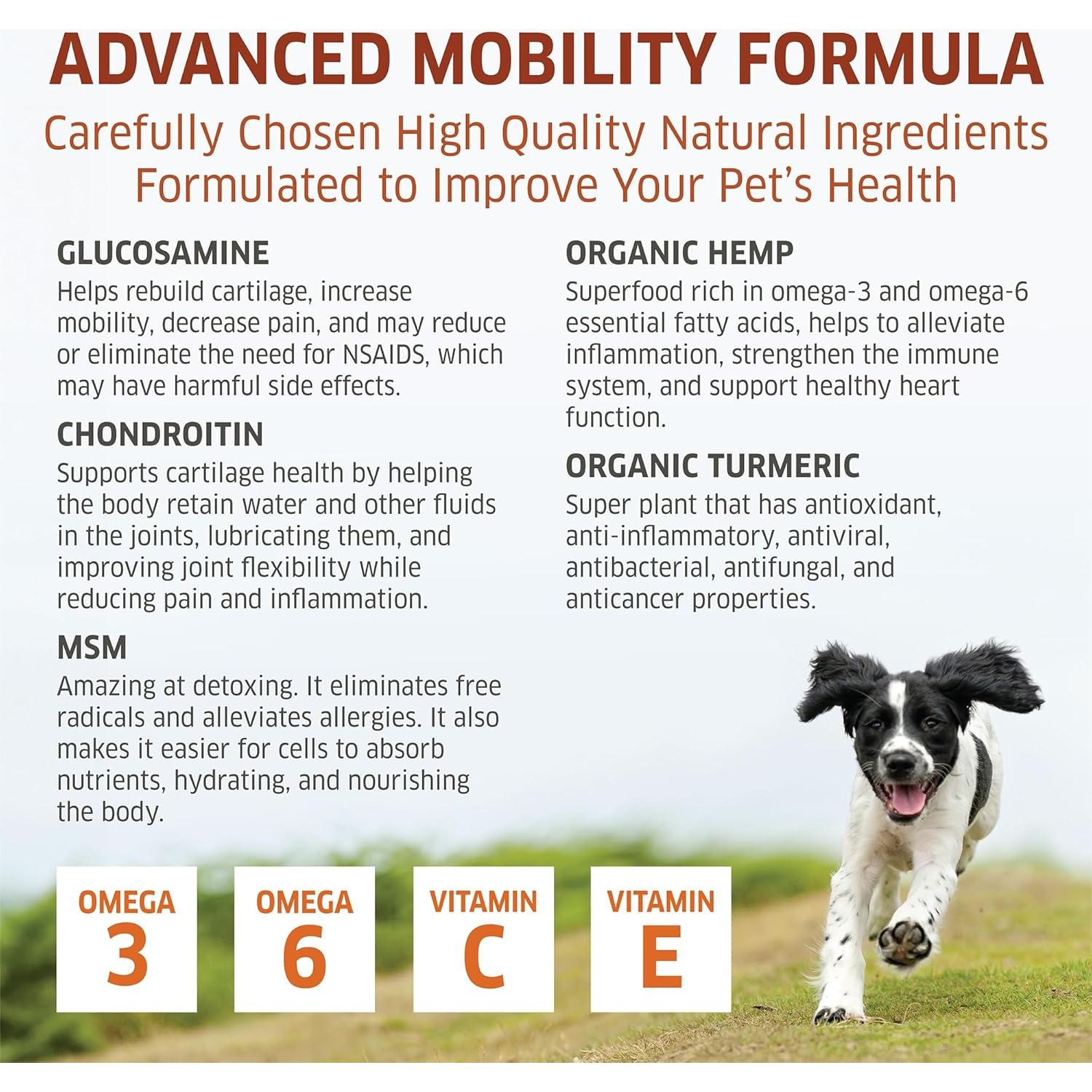 Suplemento de Caderas y Articulaciones para Perros Fur Belly - 120 Golosinas Naturales