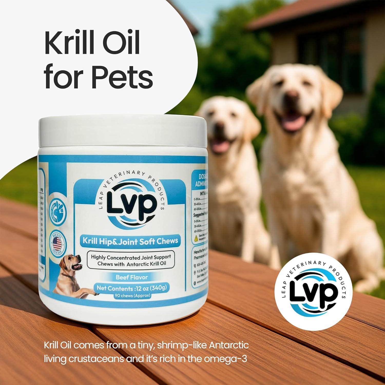 Suplemento Articular para Perros Leap - Galletas de Aceite de Krill y Glucosamina (90 unidades)