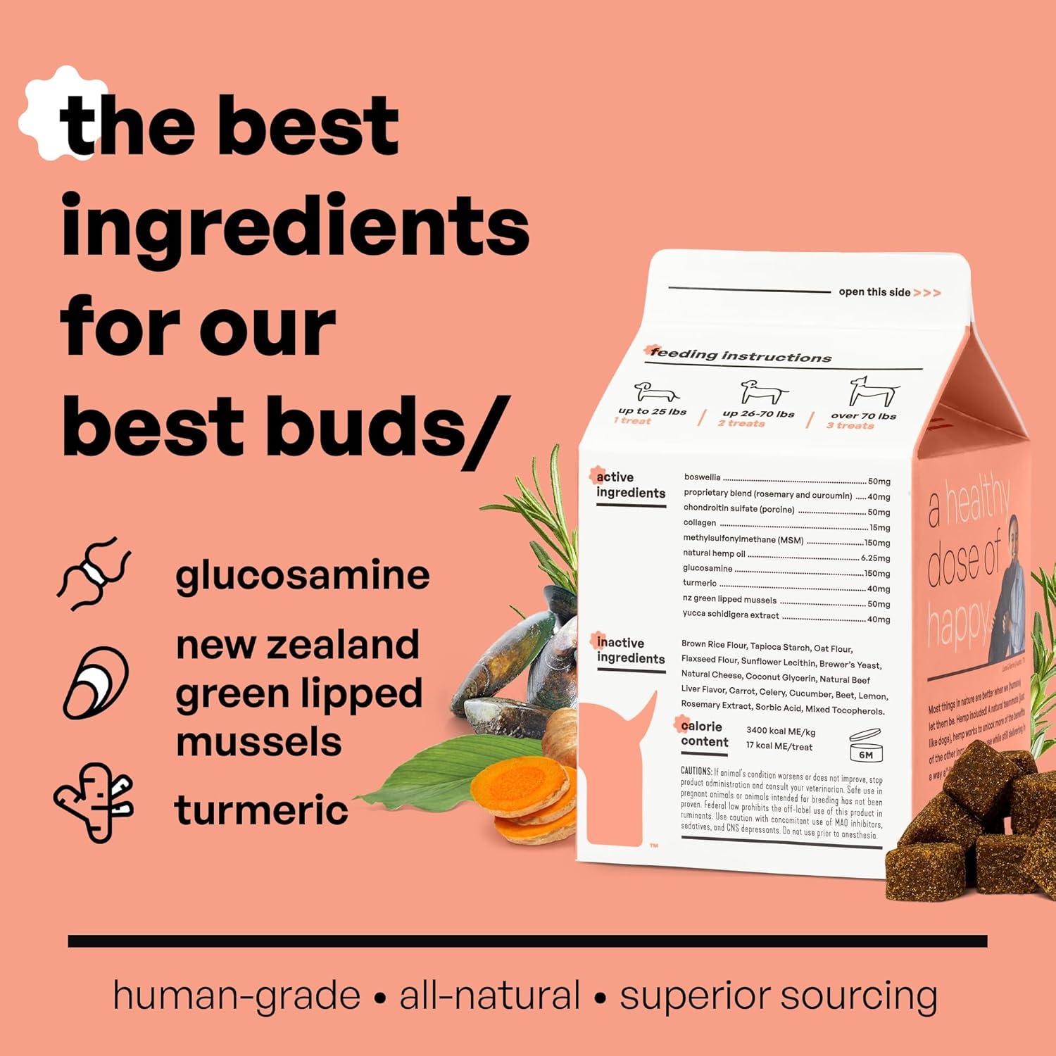 Suplemento para Articulaciones Perros Hemp Hounds 90 Masticables