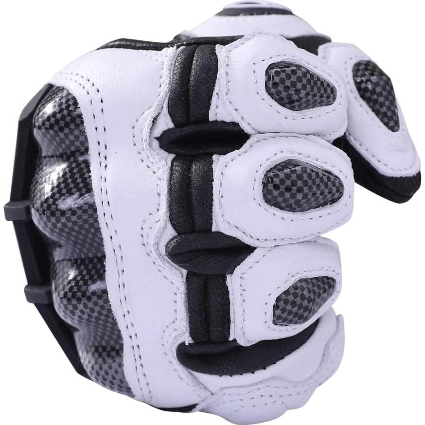 Guantes de motocicleta Harssidanzar KM046 cuero táctil S
