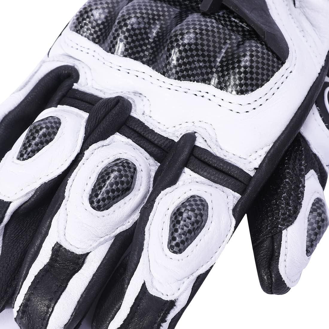 Guantes de motocicleta Harssidanzar KM046 cuero táctil S