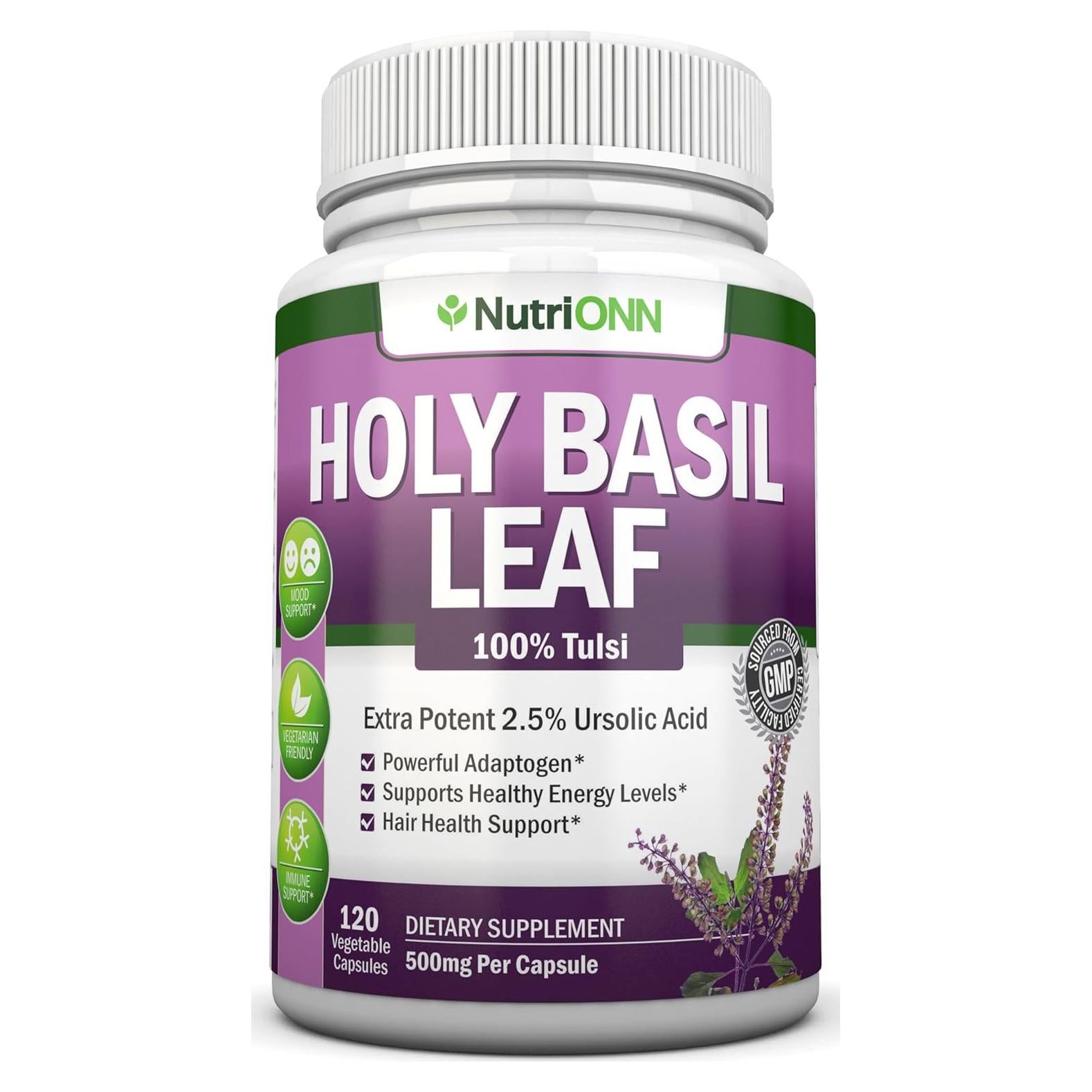 Cápsulas de Albahaca Sagrada NutriONN 500mg 120 Veganas