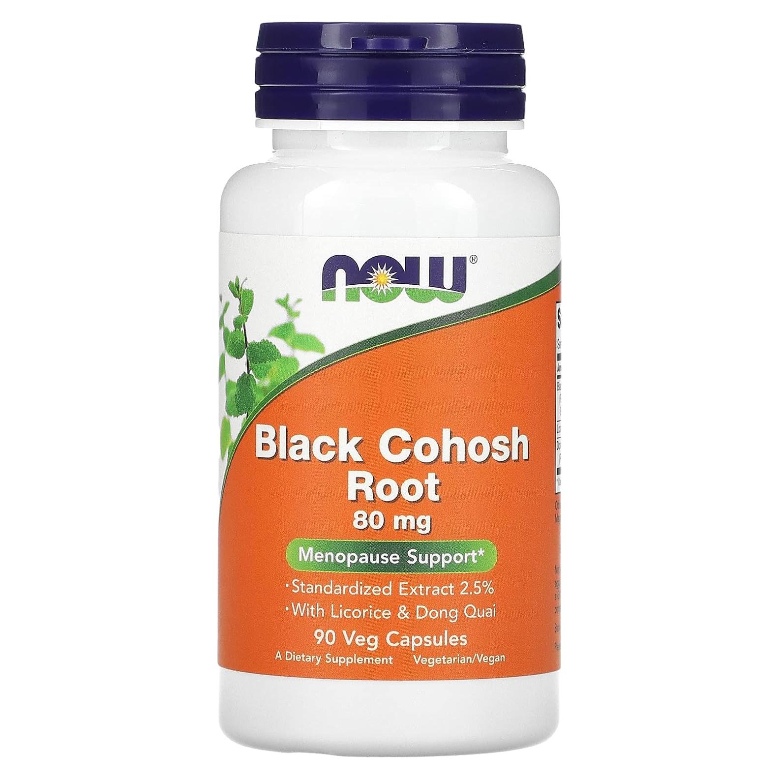 Suplemento Cohosh Negro NOW Foods 80 mg - Apoyo Menopausia
