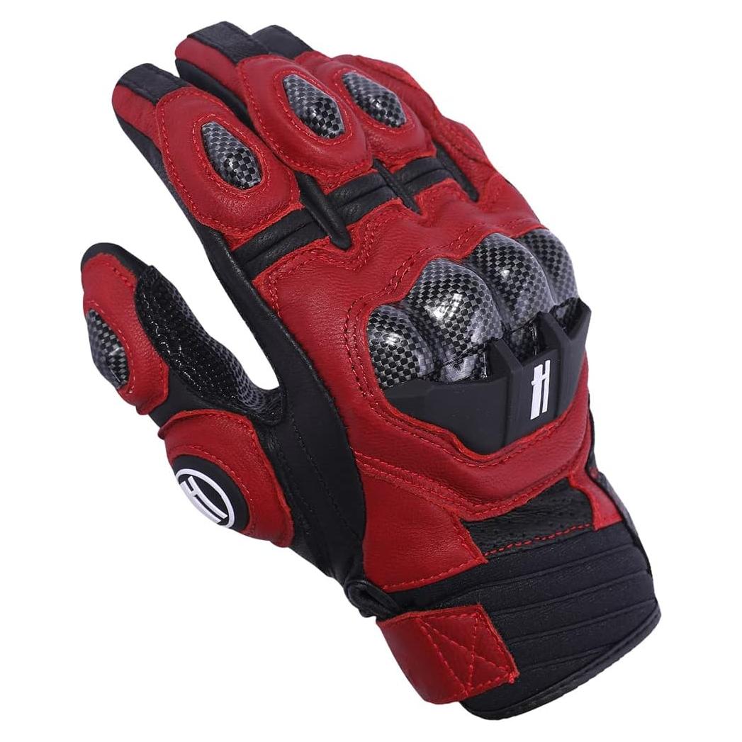 Guantes de motocicleta Harssidanzar KM046 cuero negro S