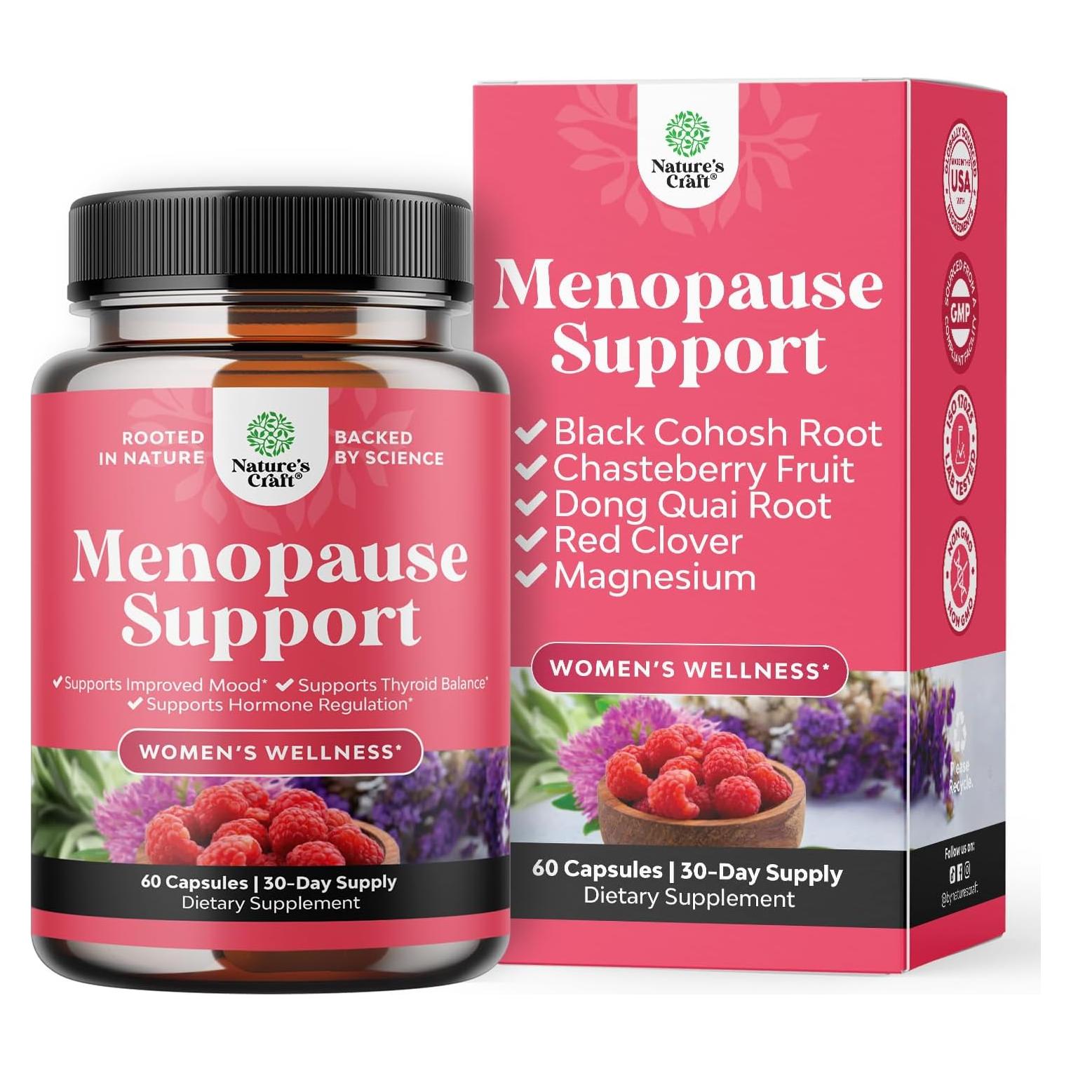 Suplemento Herbal para Menopausia Natures Craft 60 Cápsulas