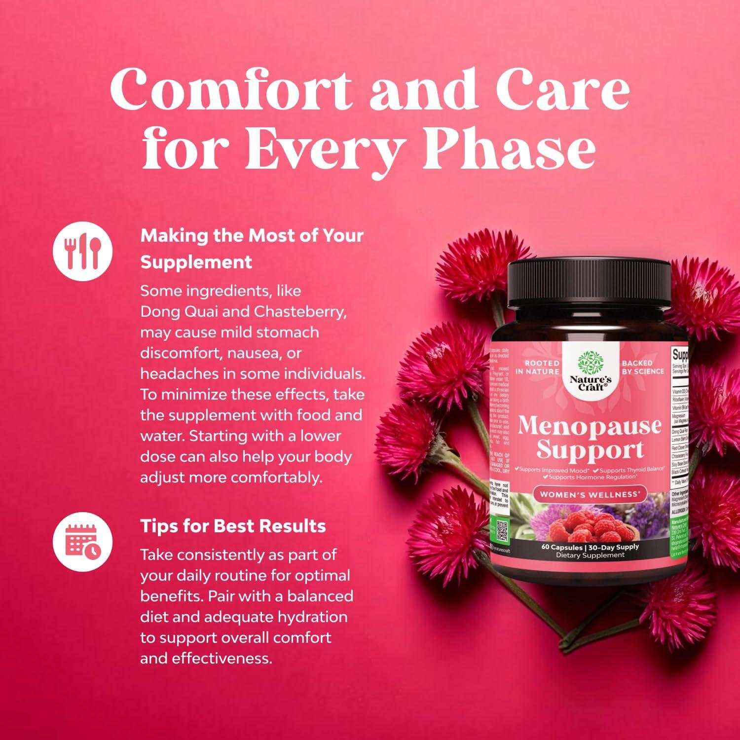 Suplemento Herbal para Menopausia Natures Craft 60 Cápsulas