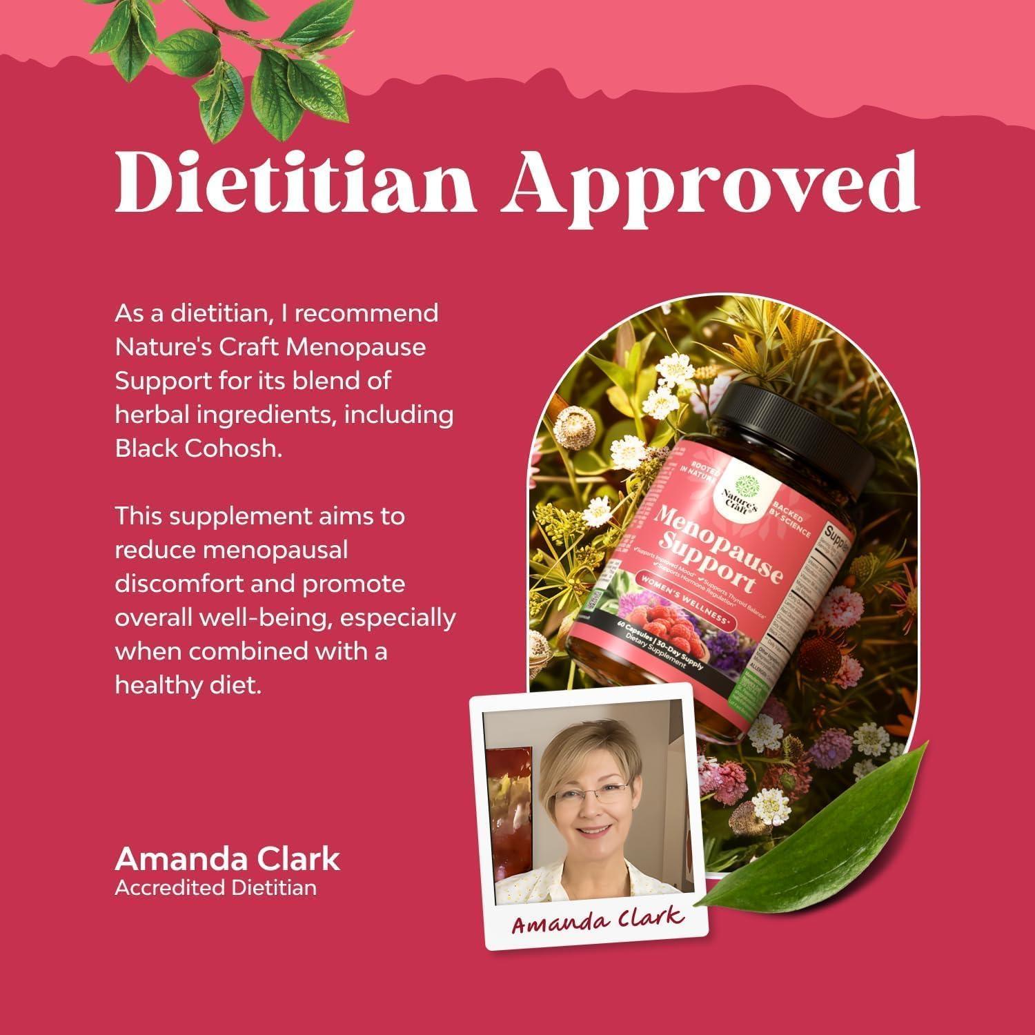 Suplemento Herbal para Menopausia Natures Craft 60 Cápsulas