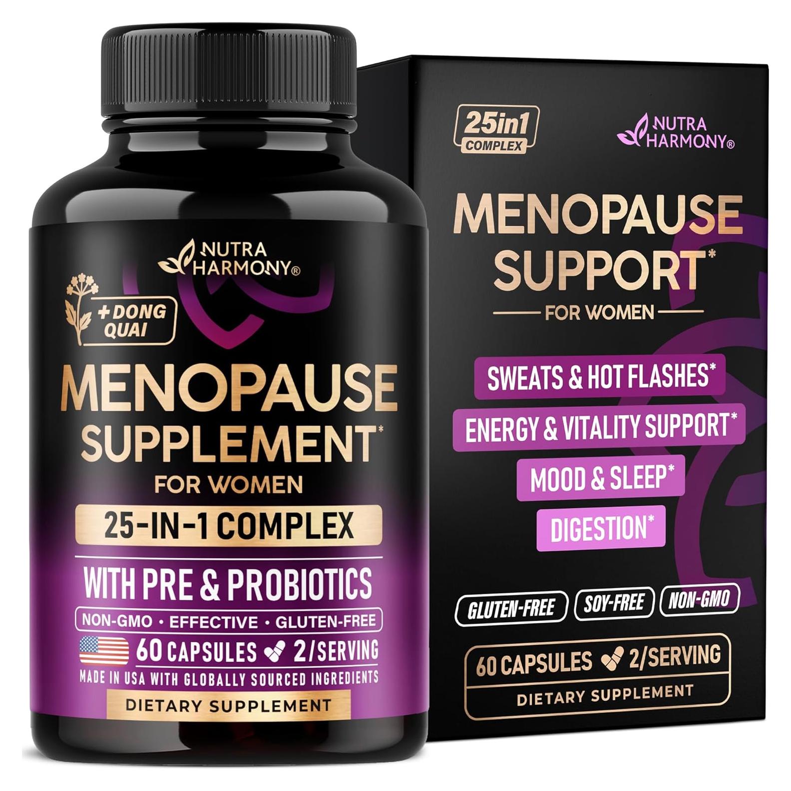 Suplemento Menopausia 25-en-1 Nutra Harmony - 60 Cápsulas