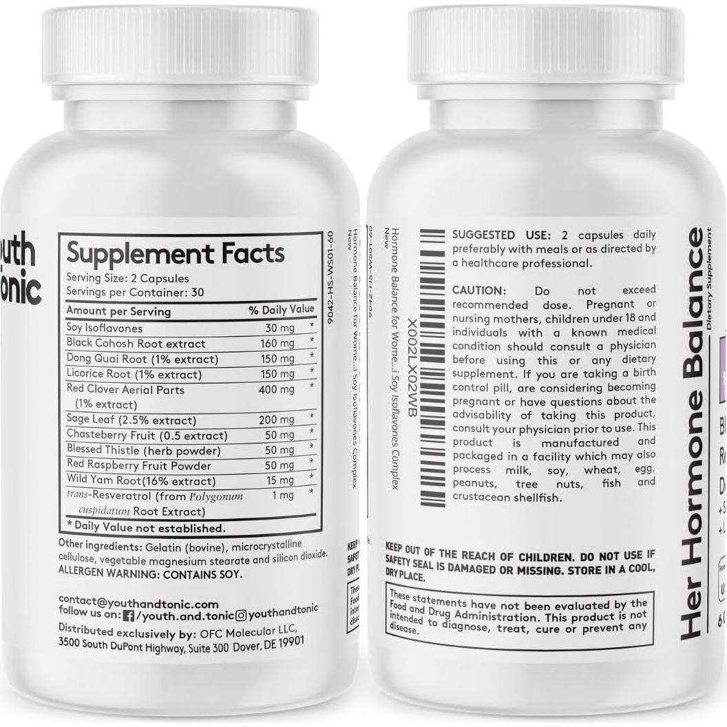 Suplemento Hormonal Natural para Mujeres OFC Molecular 60 Cápsulas