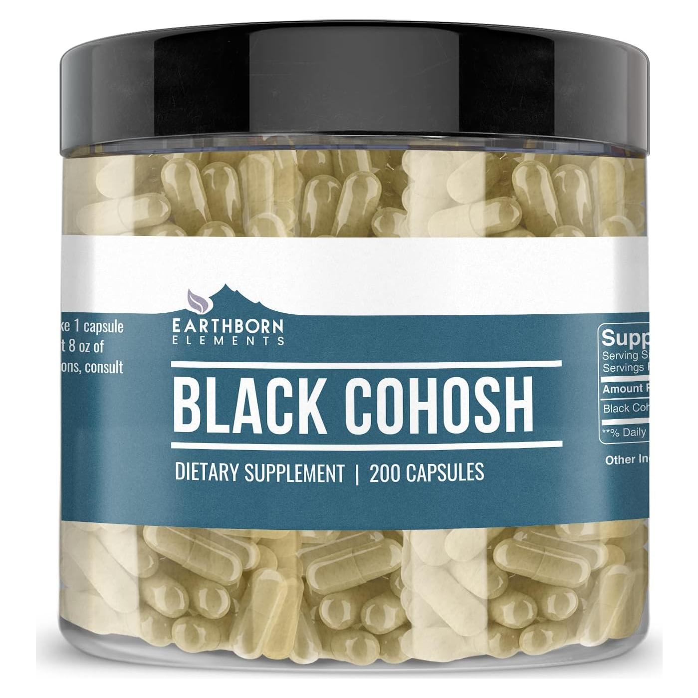 Cohosh Negro Elementos de la Tierra 200 Cápsulas Puras