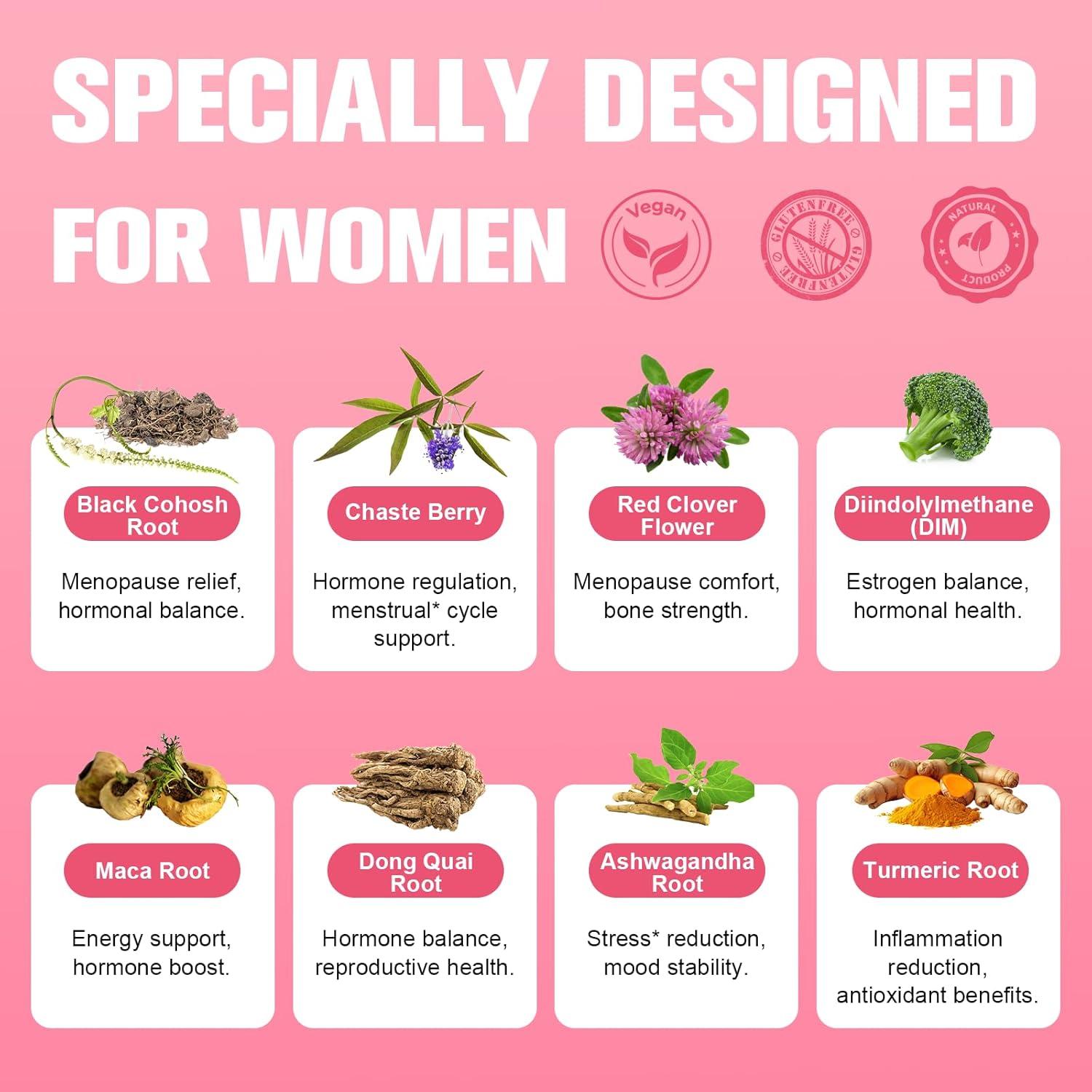 Suplemento Menopausia 40-en-1 Totaria 120 Cápsulas Veganas