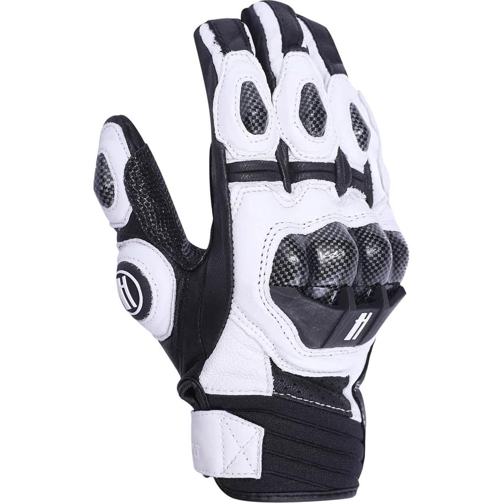 Guantes de motocicleta Harssidanzar KM046 cuero negro S