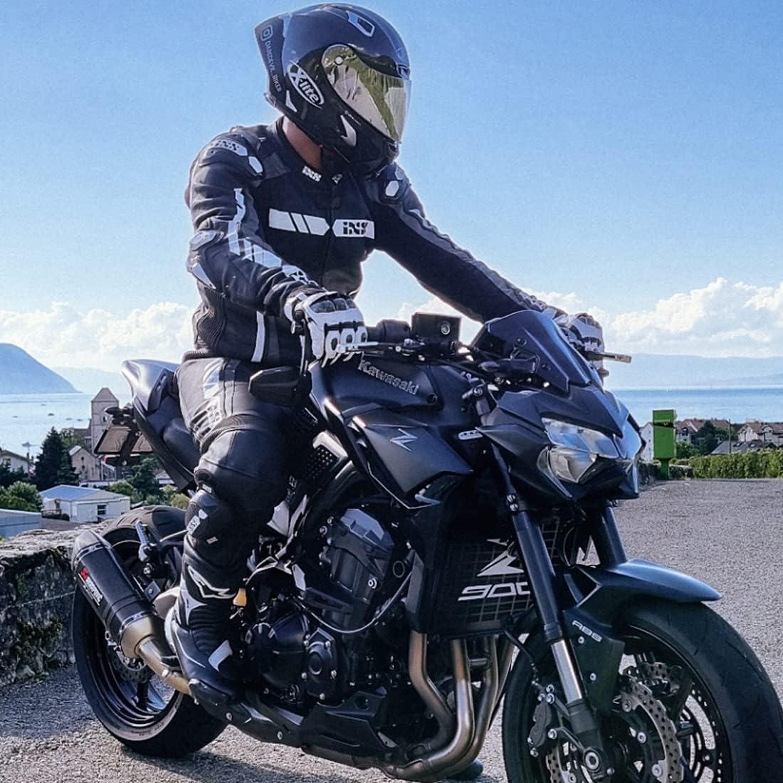 Guantes de motocicleta Harssidanzar KM046 cuero negro S