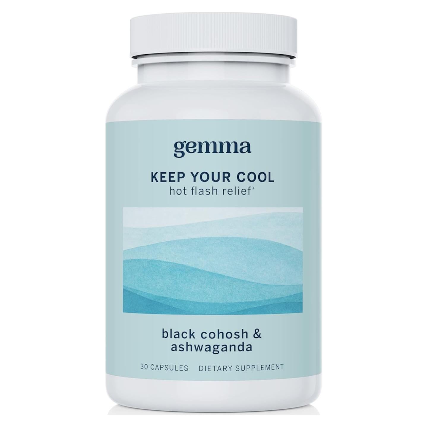 Suplemento Gemma Mantén la Calma para Menopausia - Cohosh Negro, Ashwagandha y Vitex - 49.6g