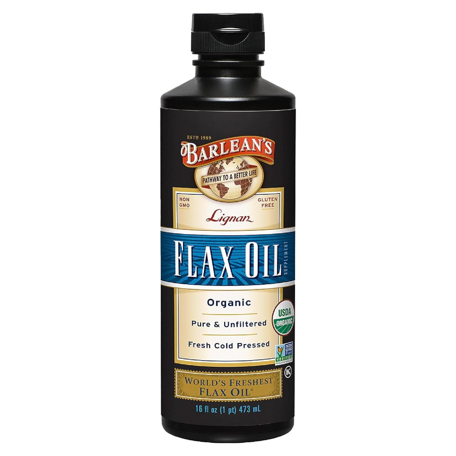 Suplemento Líquido Aceite de Semilla de Lino Barlean's 473ml