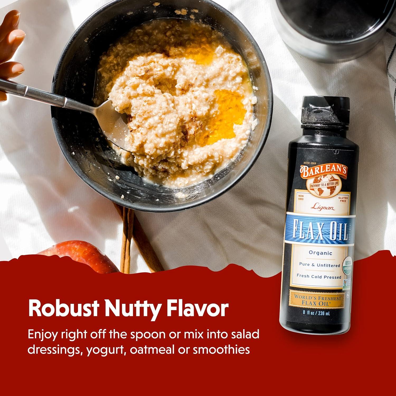 Suplemento Líquido Aceite de Semilla de Lino Barlean's 473ml