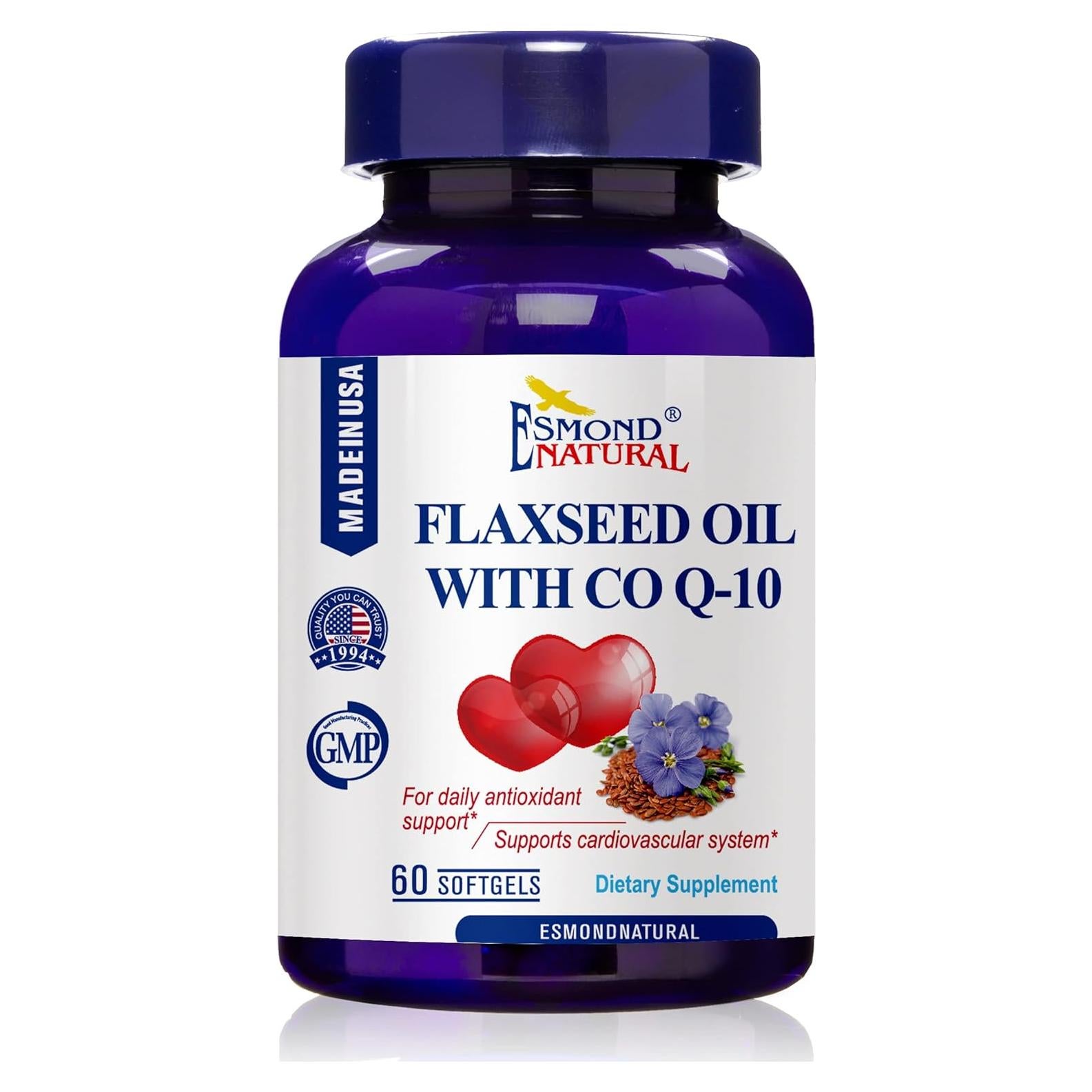 Aceite de Semilla de Lino Esencial Esmond Natural 400mg 60 Gelatinas