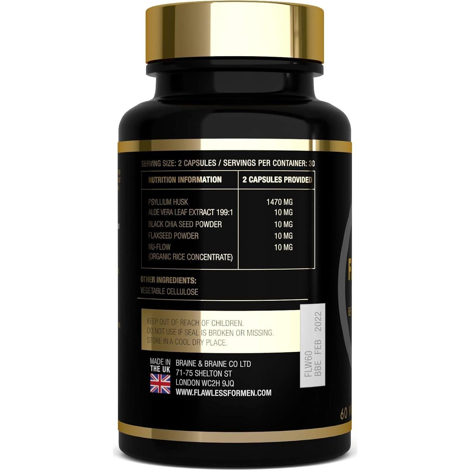 Suplemento de Fibra Vegano Braine 60 Cápsulas - Salud Intestinal