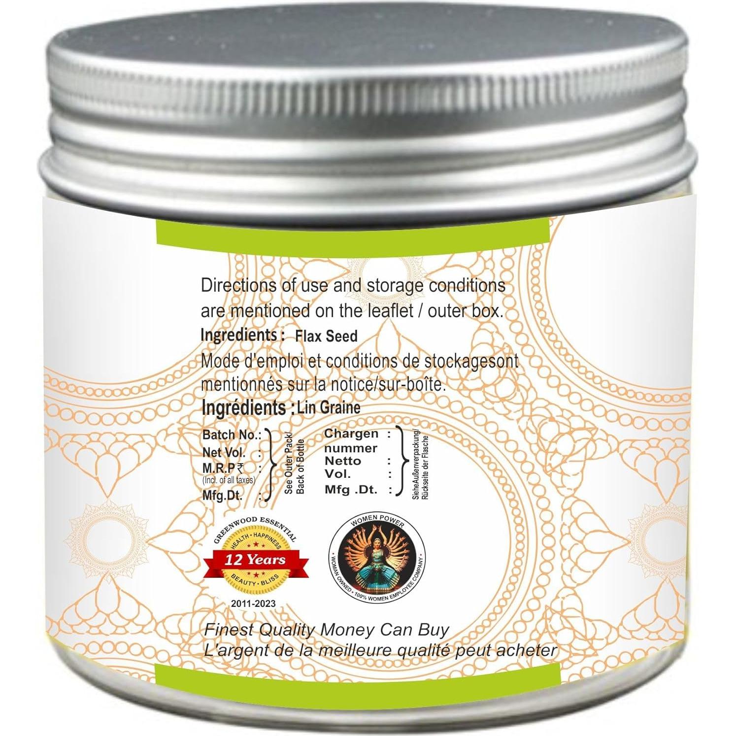 Polvo de Semilla de Lino Orgánico Greenwood Esencial 200g