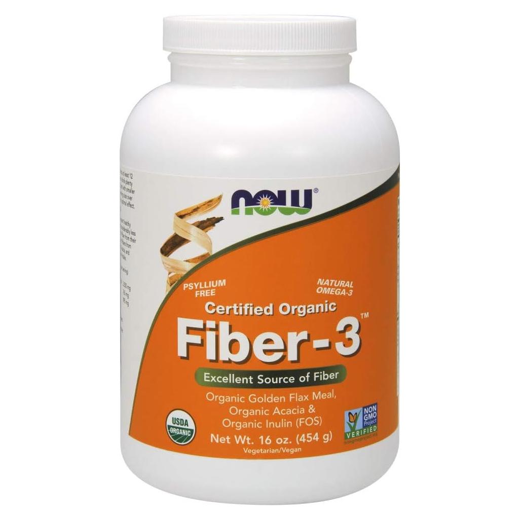 Suplemento de Fibra Orgánica NOW Foods - 453.6 g