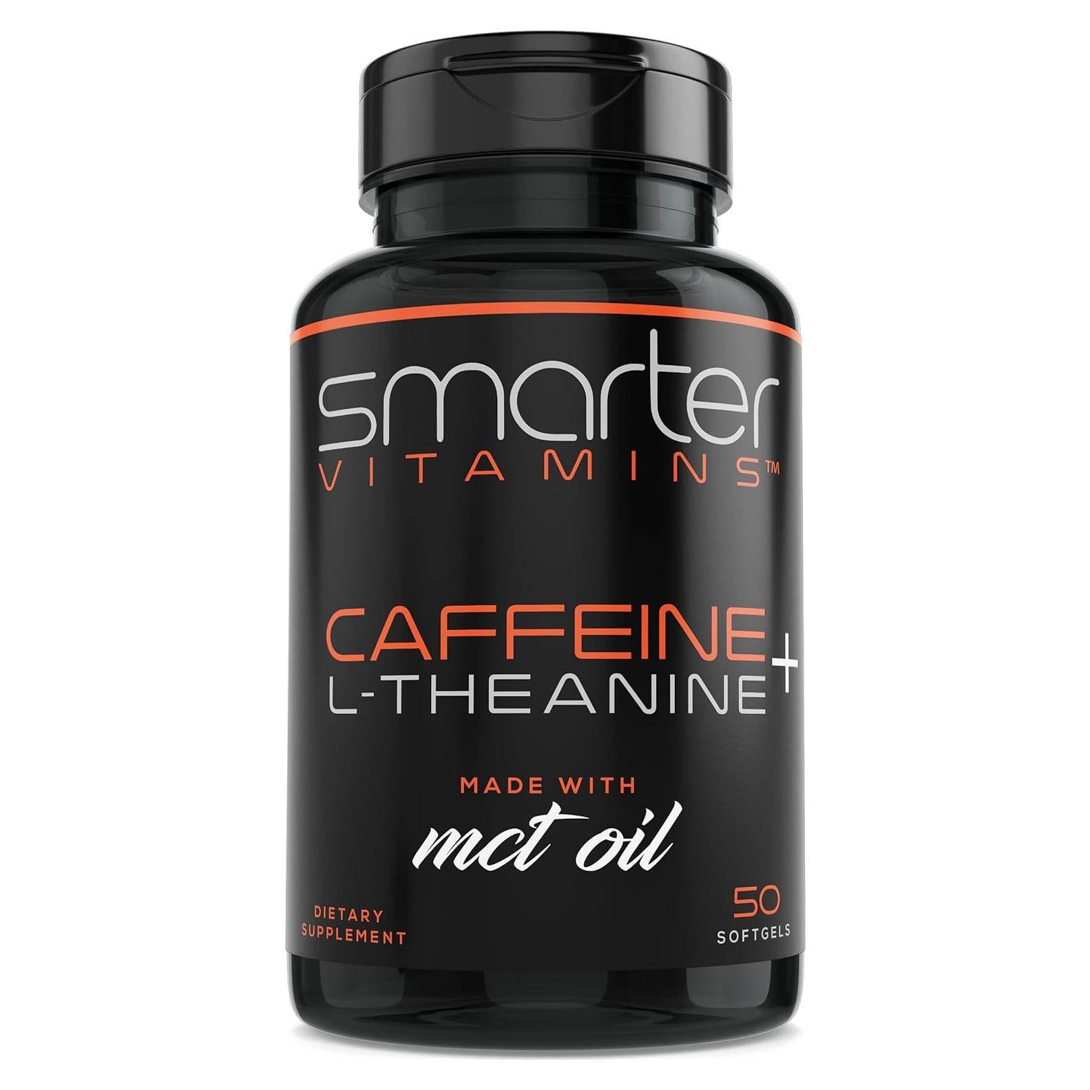 Pastillas de Cafeína SmarterVitamins 200mg + L-Theanine 100mg