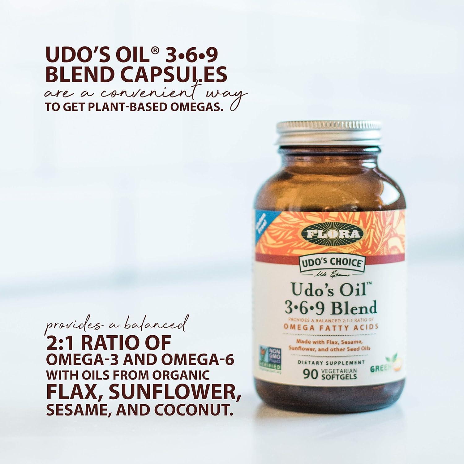 Flora Udo's Oil Omega 3-6-9 90 Cápsulas Vegetarianas