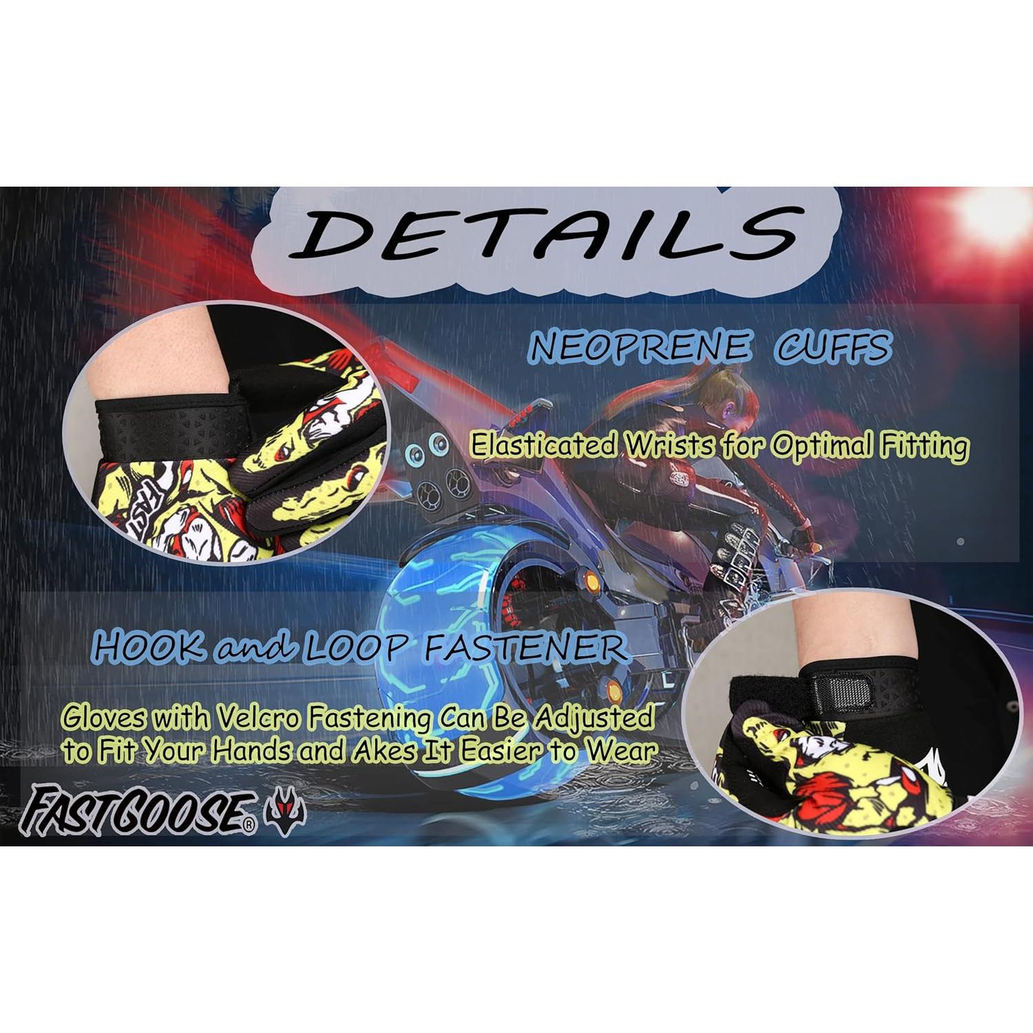 Guantes de Motocicleta FASTGOOSE Transpirables Unisex
