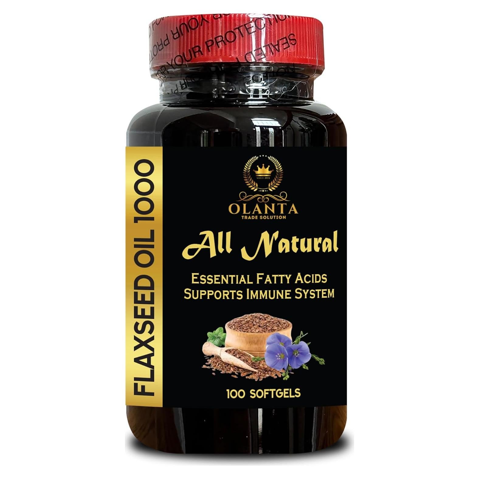 Cápsulas de Aceite de Semilla de Lino Vitalabs 1000 mg - Orgánico