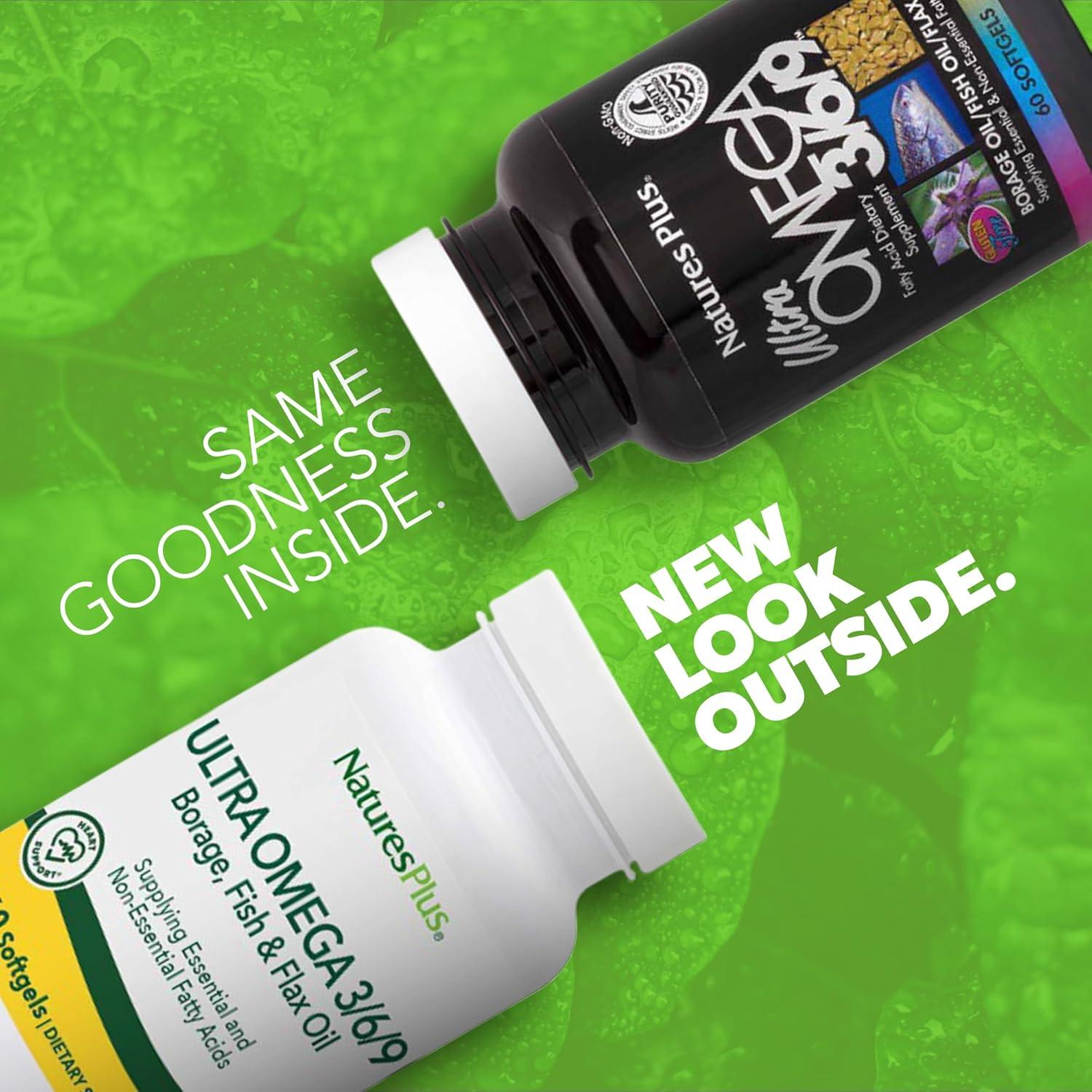 Suplemento Omega 3 6 9 Natures Plus 1200 mg 60 Softgels