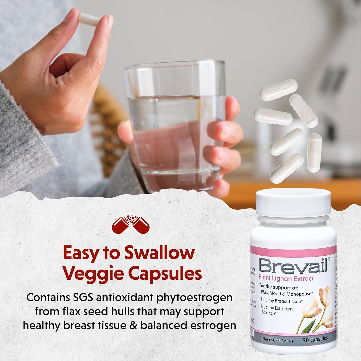 Cápsulas Brevail Barlean's 50mg Lignanos SDG Salud Seno 30u