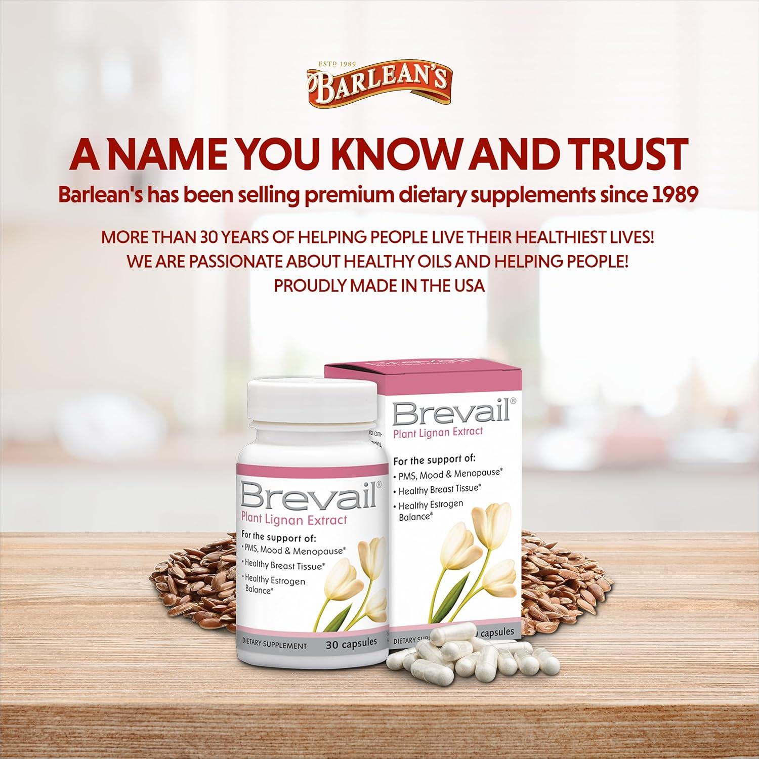 Cápsulas Brevail Barlean's 50mg Lignanos SDG Salud Seno 30u