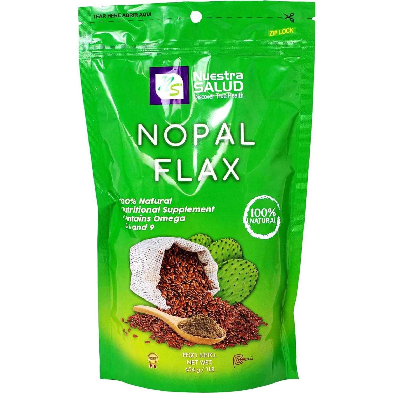 Nopal Linaza Plus 3 bolsas de 454g - Fibra y Salud Digestiva