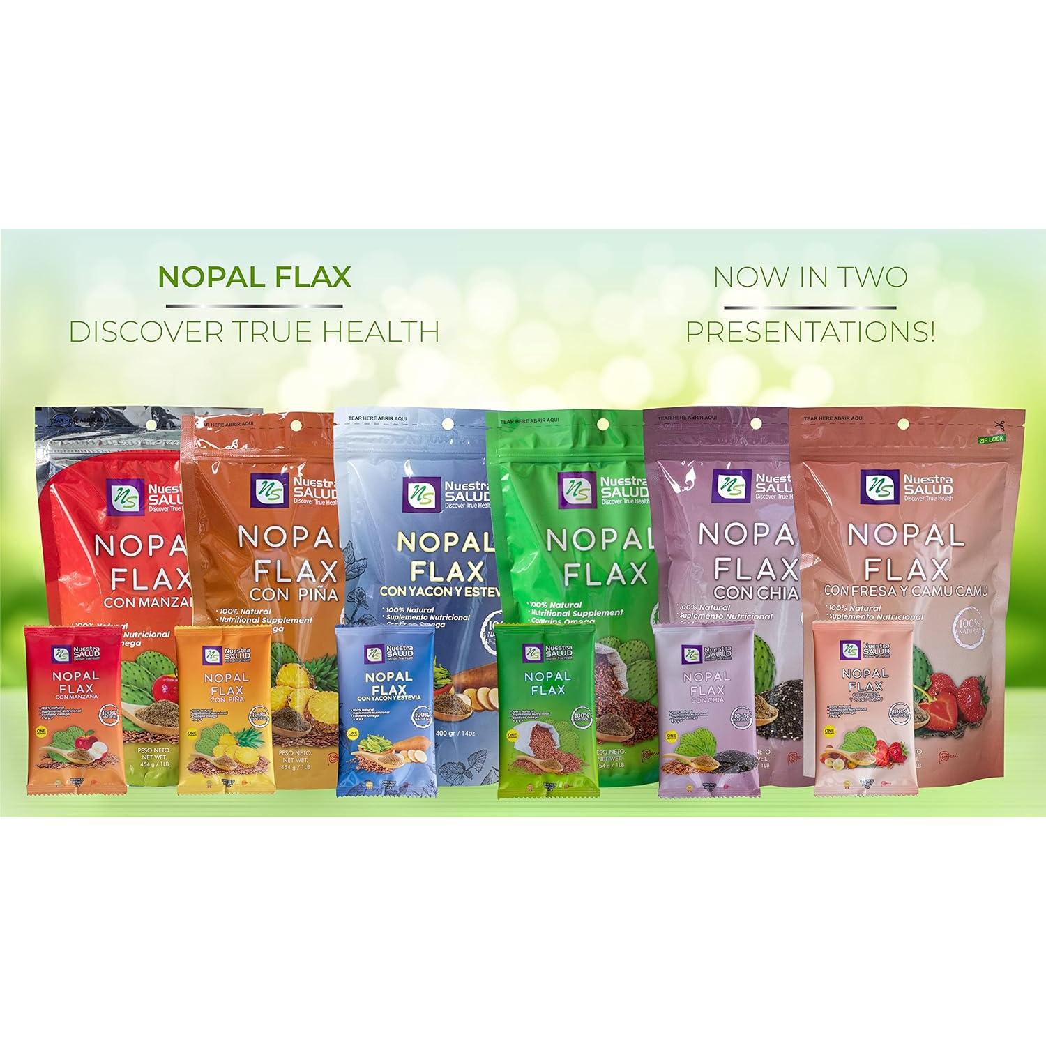 Nopal Linaza Plus 3 bolsas de 454g - Fibra y Salud Digestiva