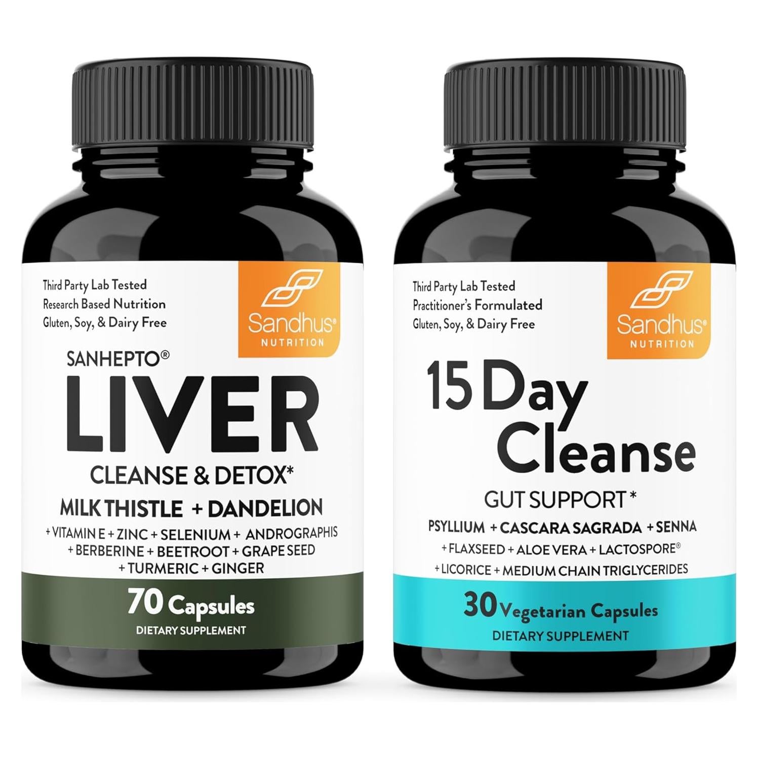 Suplemento de Limpieza Hepática y Intestinal Sandhu 100 cápsulas