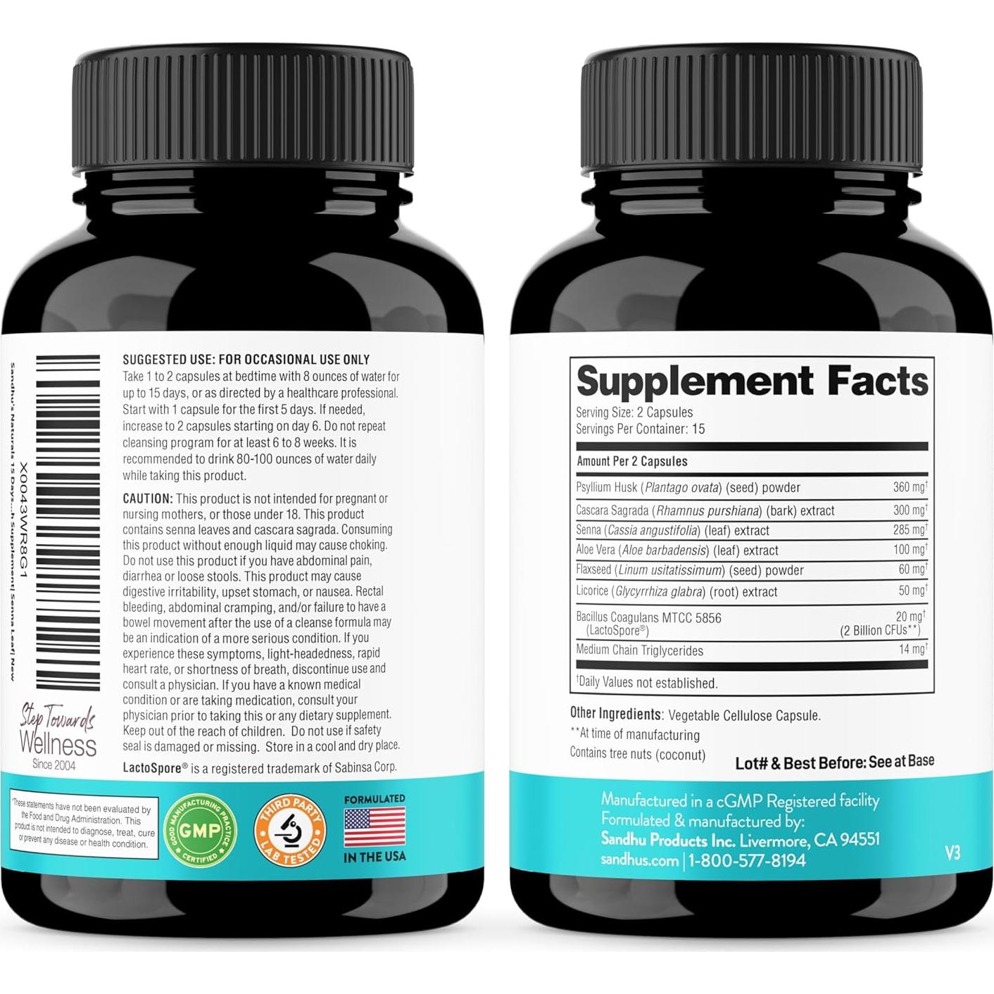 Suplemento de Limpieza Hepática y Intestinal Sandhu 100 cápsulas