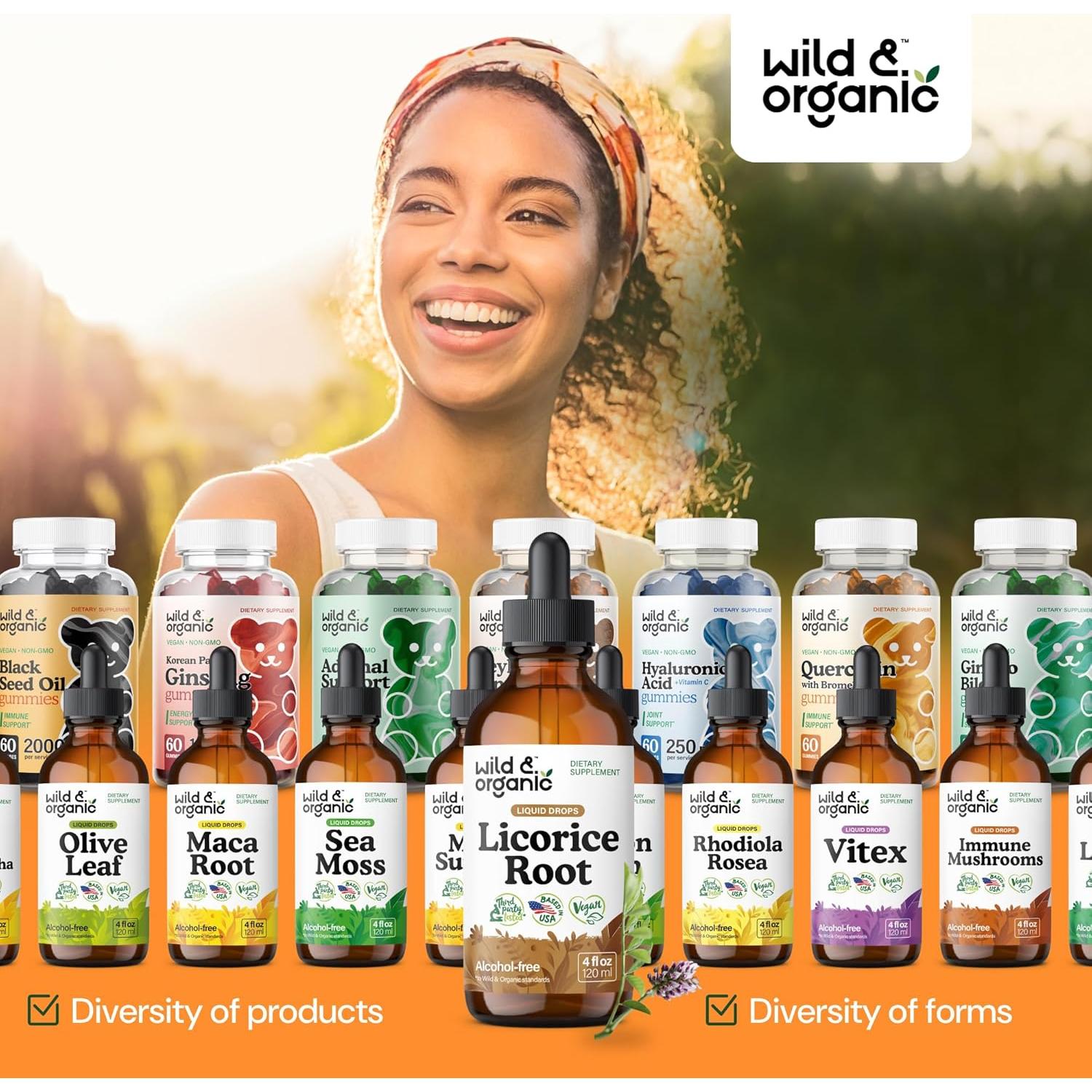 Tintura de Raíz de Regaliz Silvestre y Orgánico 118.29 ml - Suplemento Digestivo Vegano