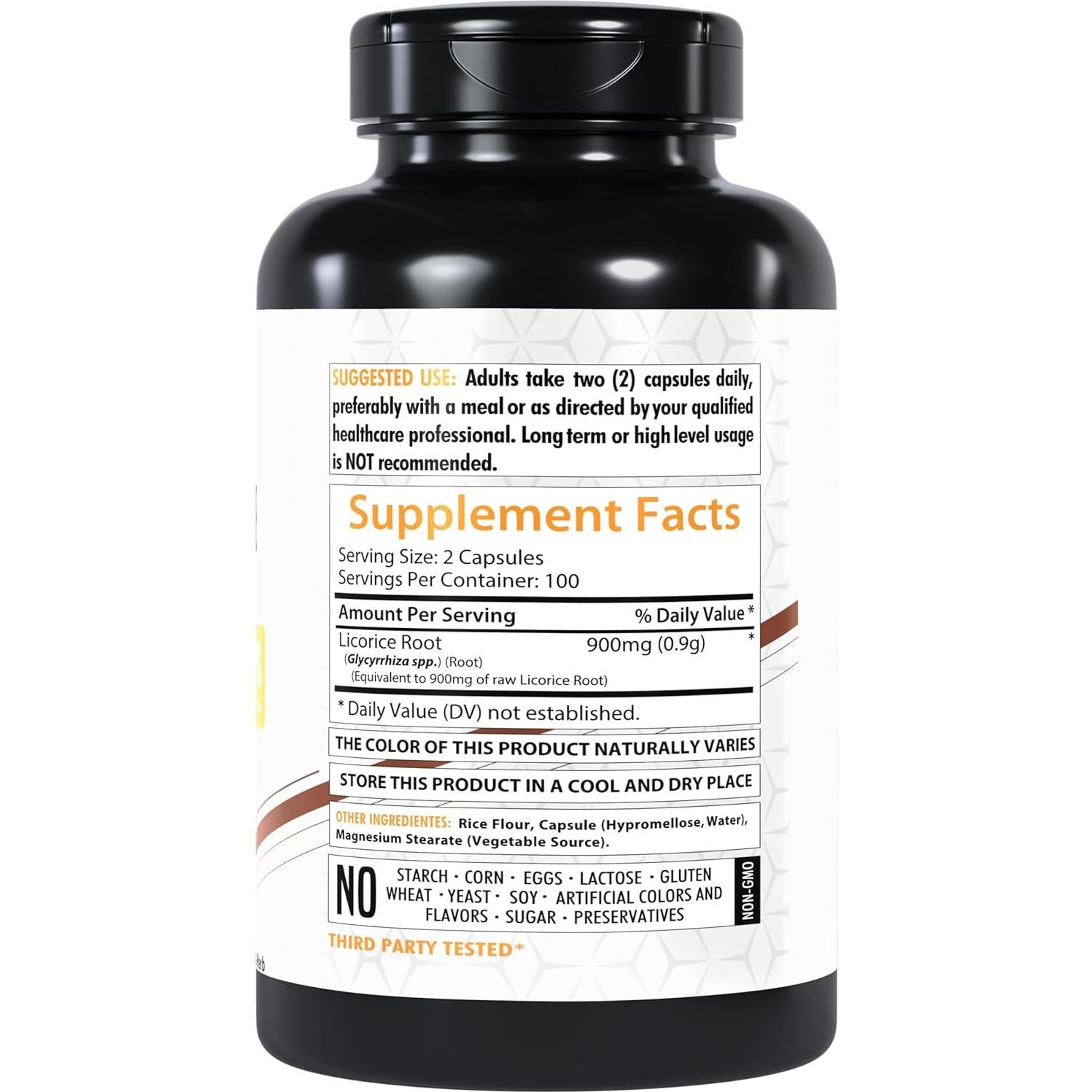 Suplemento Vegano de Regaliz HealthFare 900mg - 200 Cápsulas