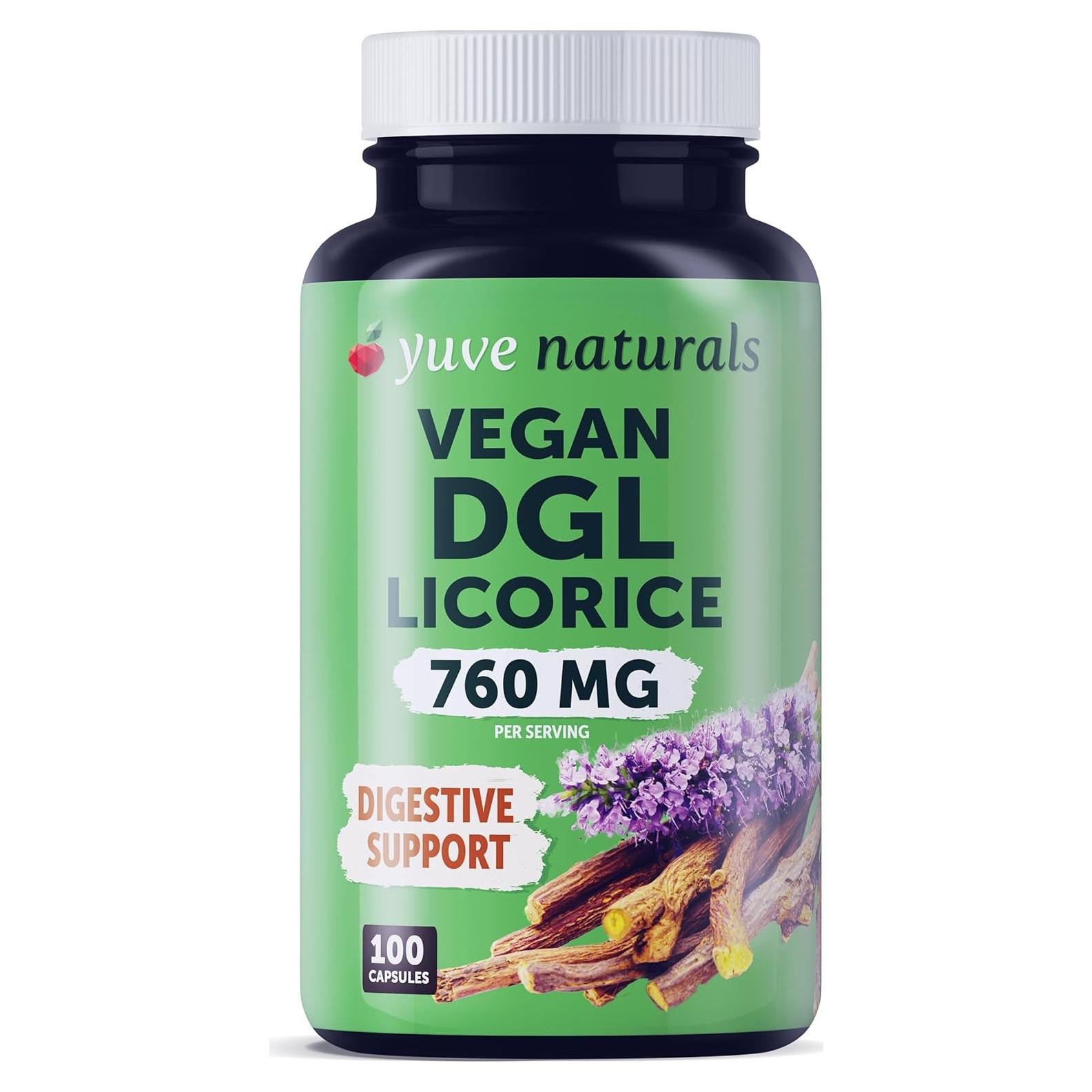 Suplemento Vegano Yuve DGL Regaliz 760mg 100 Cápsulas