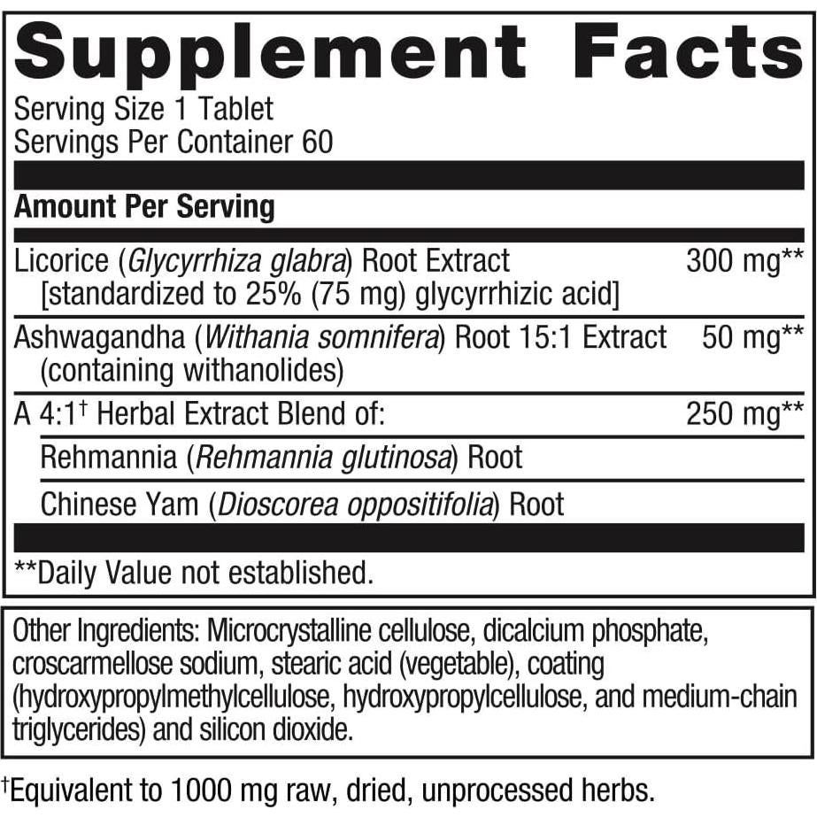 Suplemento Regaliz Plus Metagenics 60 Tabletas - Estrés y Cortisol