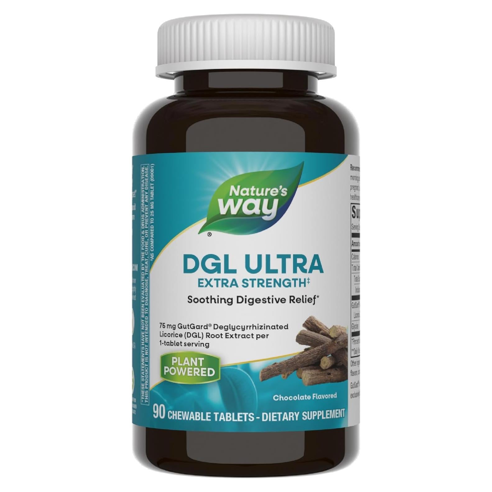 DGL Ultra Nature's Way - Alivio Digestivo Vegano - 90 Tabletas