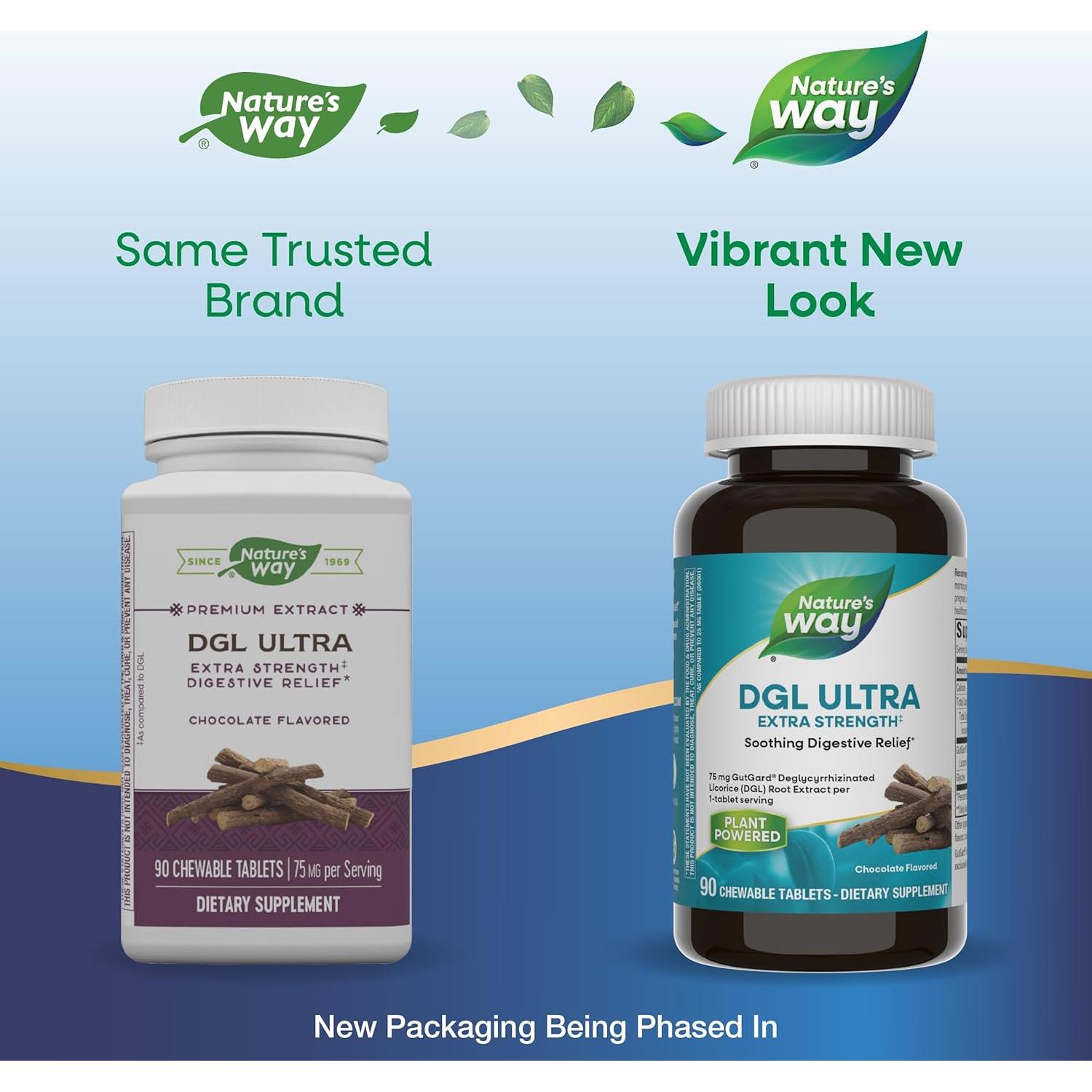 DGL Ultra Nature's Way - Alivio Digestivo Vegano - 90 Tabletas