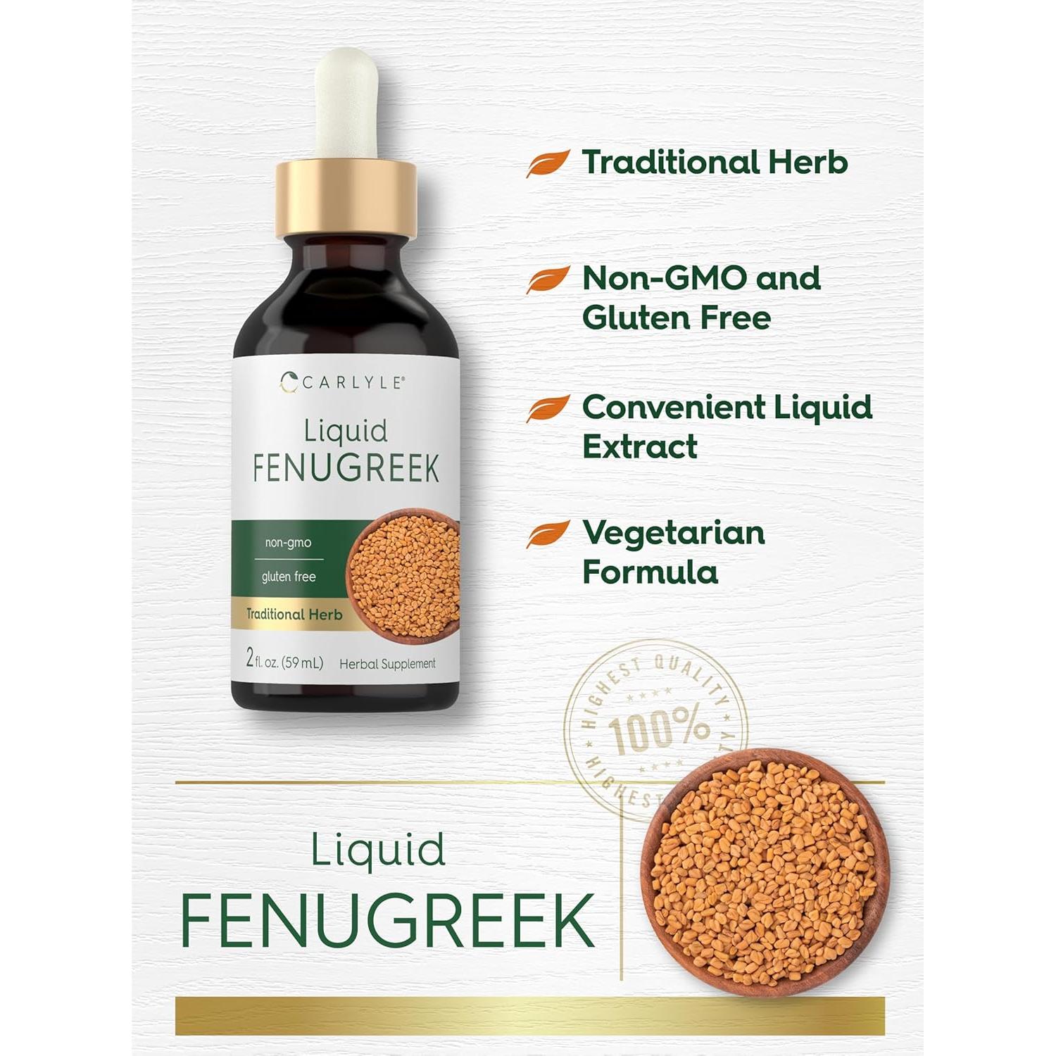 Extracto líquido de fenogreco Carlyle 59.15 ml | Vegetariano