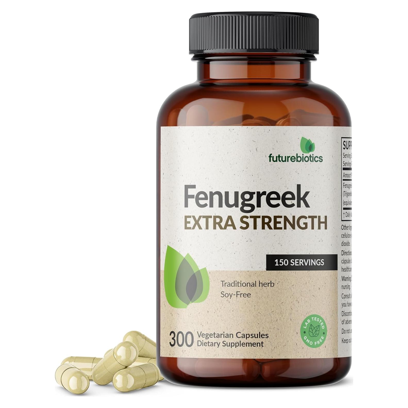 Futurebiotics Fenogreco Extra Fuerte 2400 MG 300 Cápsulas Veganas