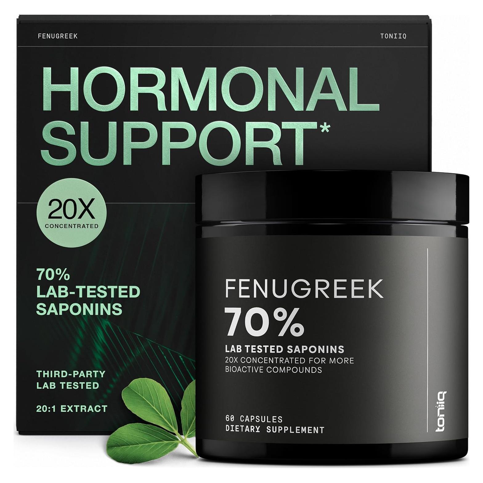 Cápsulas de Fenogreco Toniiq 60 Unidades 1250mg 70% Saponinas