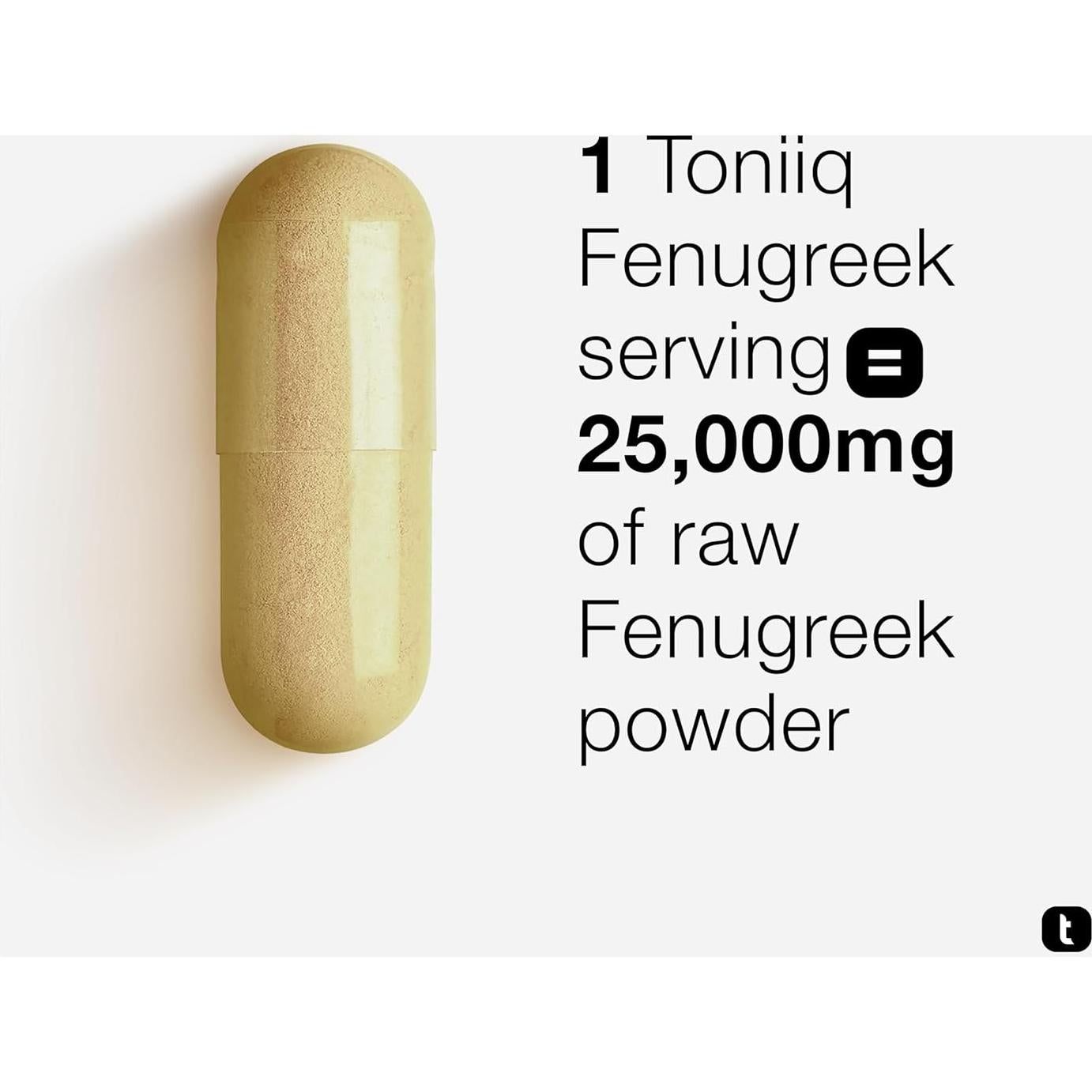 Cápsulas de Fenogreco Toniiq 60 Unidades 1250mg 70% Saponinas