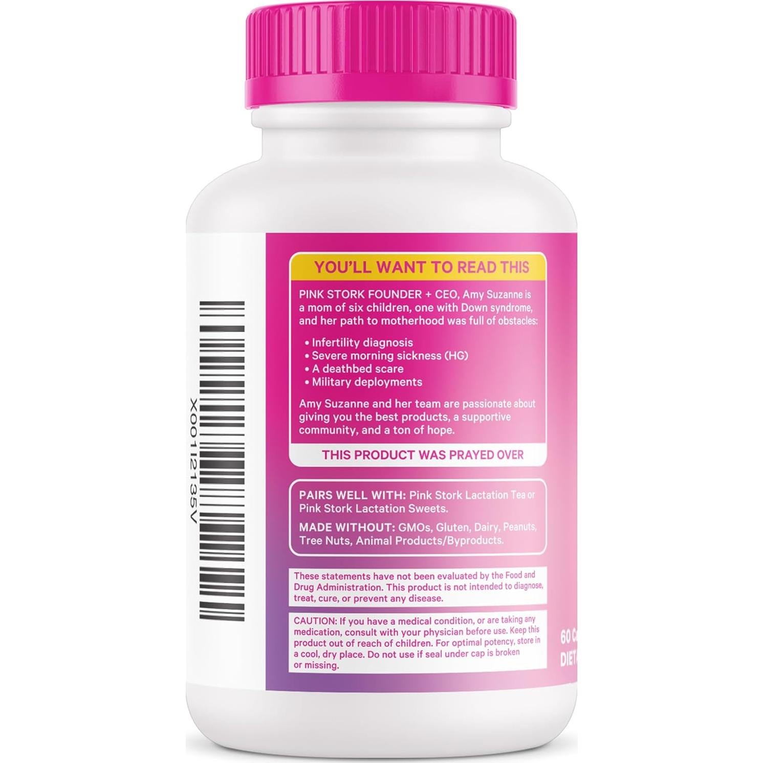 Suplemento de Lactancia Pink Stork - 60 Cápsulas de Fenogreco